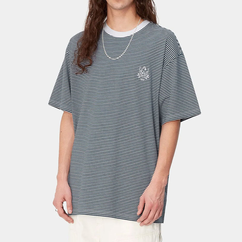 Fairley S/S Stripe Tee Naval Border ボーダー 半袖 Tシャツ