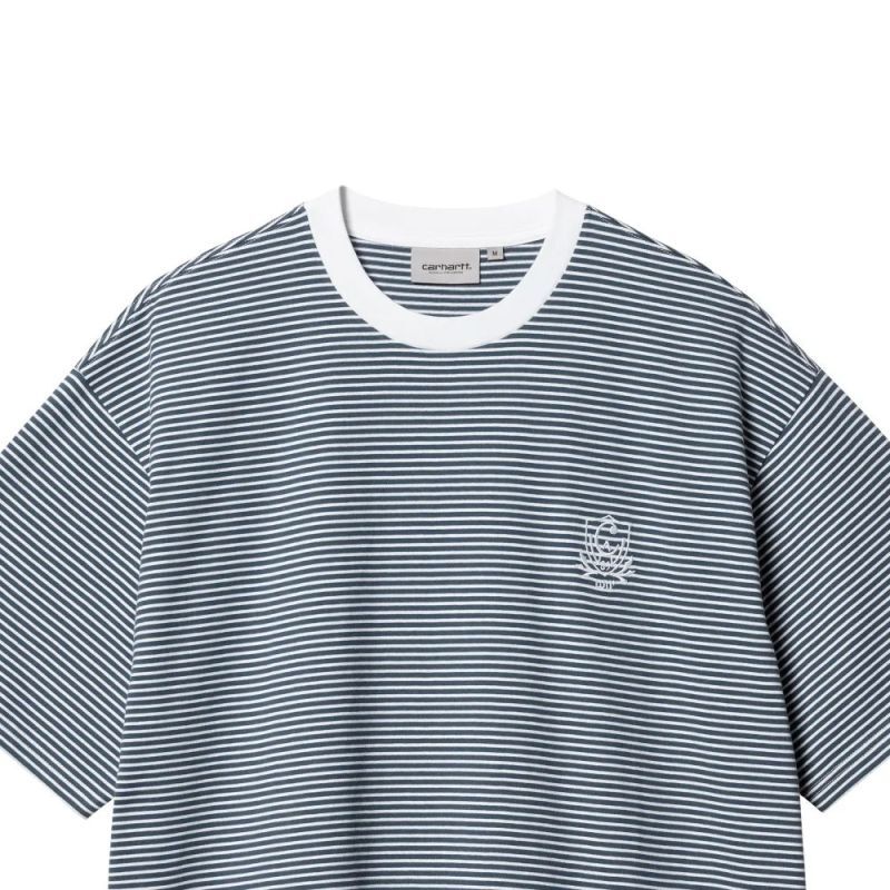 Fairley S/S Stripe Tee Naval Border ボーダー 半袖 Tシャツ