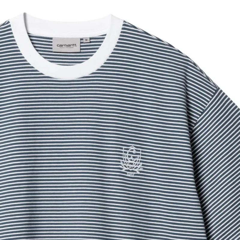 Fairley S/S Stripe Tee Naval Border ボーダー 半袖 Tシャツ