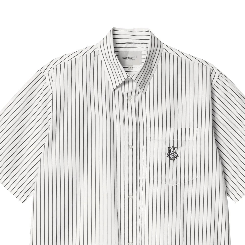 Linus Stripe S/S Shirt 半袖 ルーズフィット ストライプ シャツ