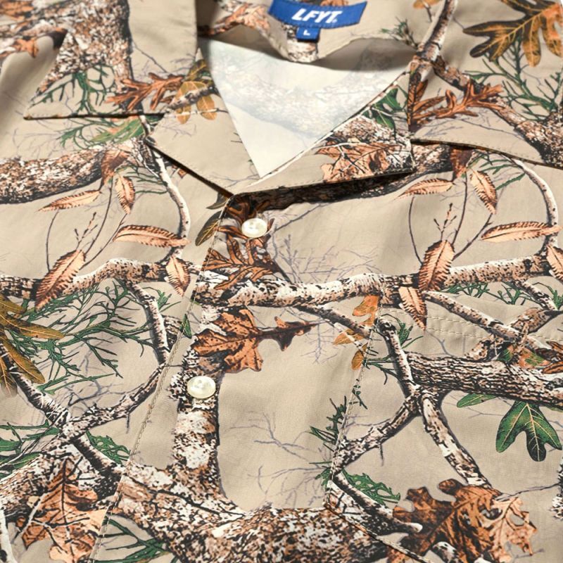 Patterned Open Collar S/S Real Tree Camo Shirt カモ 迷彩 半袖 開襟 シャツ