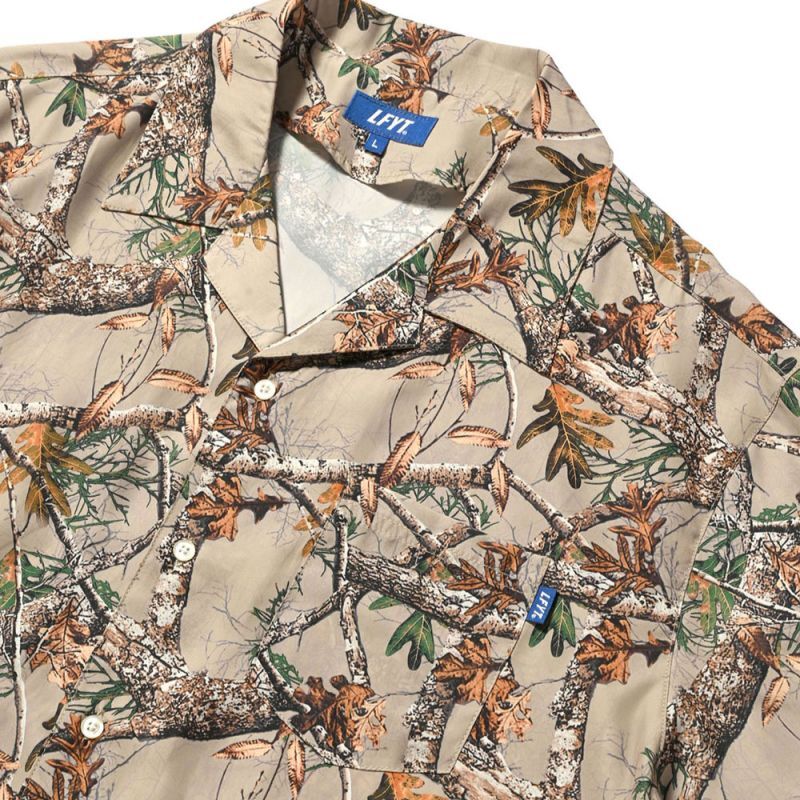 Patterned Open Collar S/S Real Tree Camo Shirt カモ 迷彩 半袖 開襟 シャツ