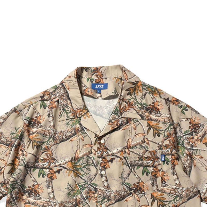 Patterned Open Collar S/S Real Tree Camo Shirt カモ 迷彩 半袖 開襟 シャツ