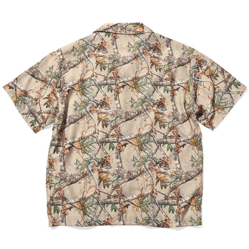 Patterned Open Collar S/S Real Tree Camo Shirt カモ 迷彩 半袖 開襟 シャツ