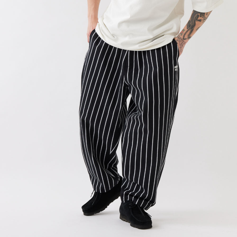 × Redkap OVERKAP Wide Chino Stripe Pants Black レッドキャップ ワイド チノ ストライプ パンツ