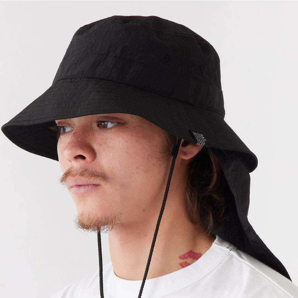 POTRIPPER Bucket Hat ナイロン リップストップ サンシェード ドローコード ハット 帽子