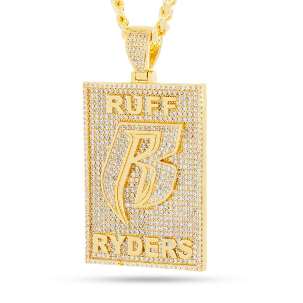 × Ruff Ryders Dog Tag Logo Necklace ラフ ライダーズ コラボ ドッグタグ ロゴ チェーン ネックレス ゴールド