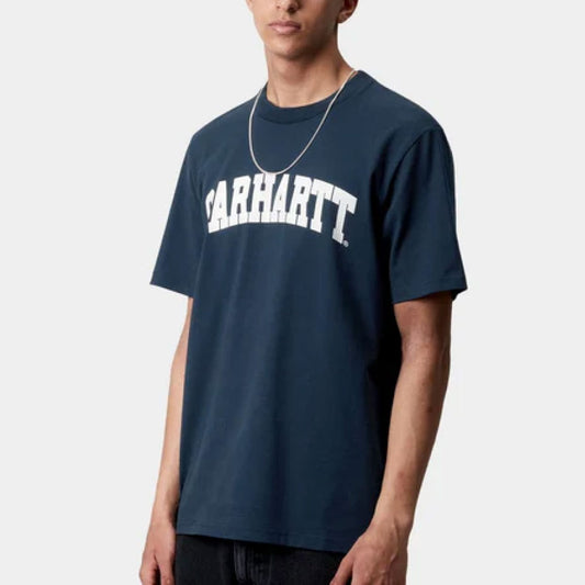 University S/S Arch Logo Tee Navy 半袖 ロゴ カレッジ Tシャツ