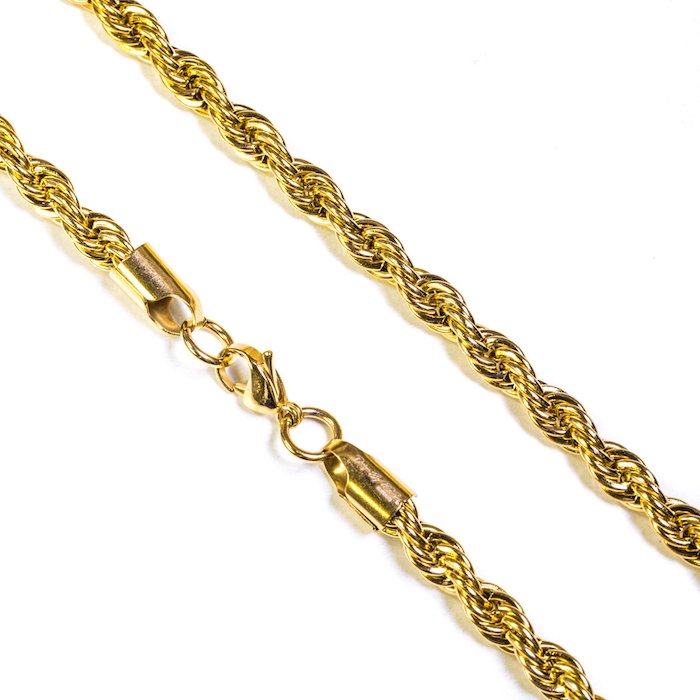 Rope Chain Gold Necklace ネックレス ゴールド 66cm 76cm jewelry ロープ チェーン