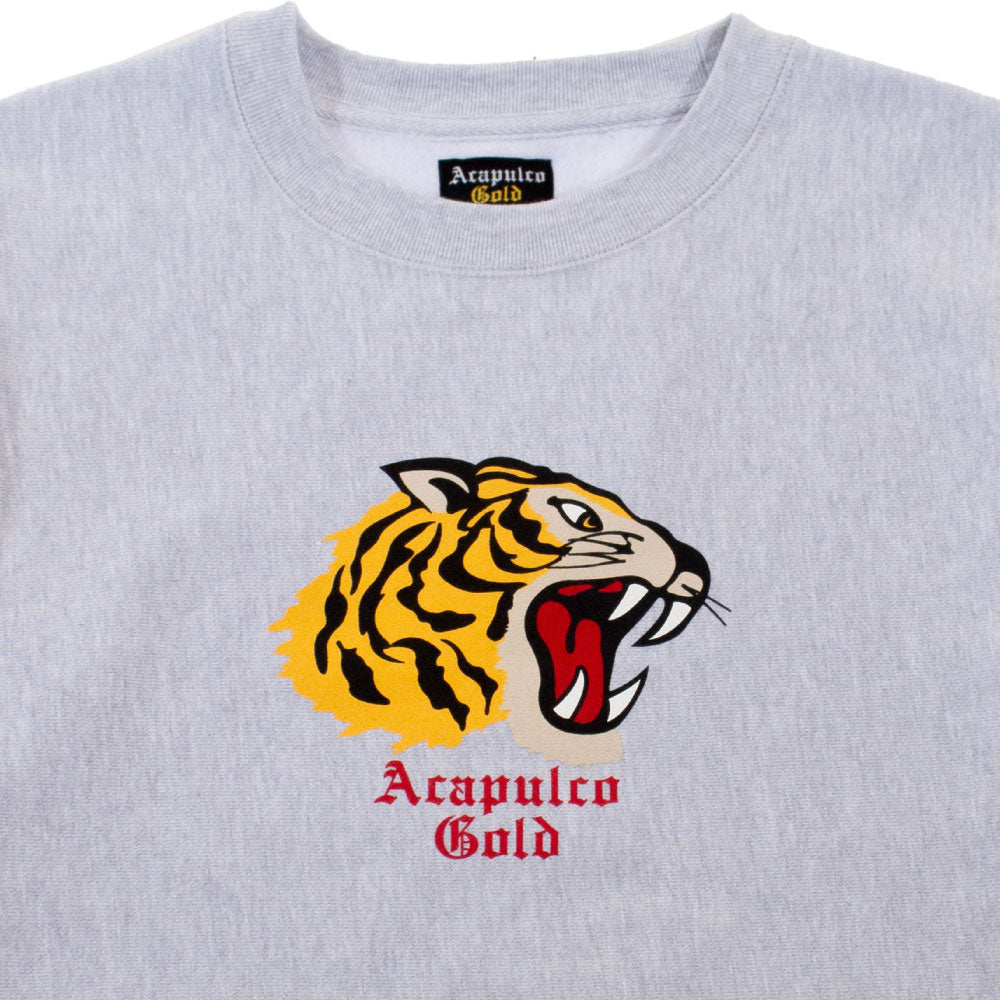 Tiger Crew neck Sweat shirt GRY タイガー クルーネック スウェット