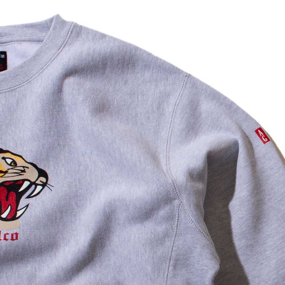 Tiger Crew neck Sweat shirt GRY タイガー クルーネック スウェット