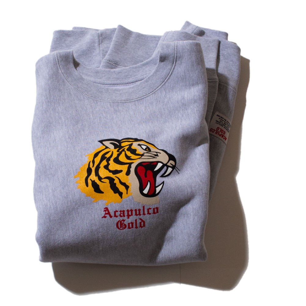 Tiger Crew neck Sweat shirt GRY タイガー クルーネック スウェット