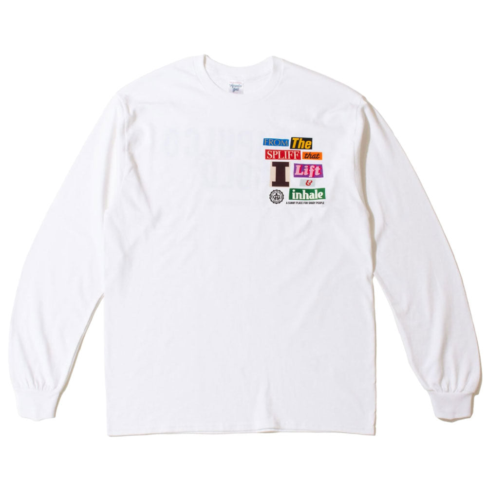 Get High L/S Tee WHT 長袖 Tシャツ