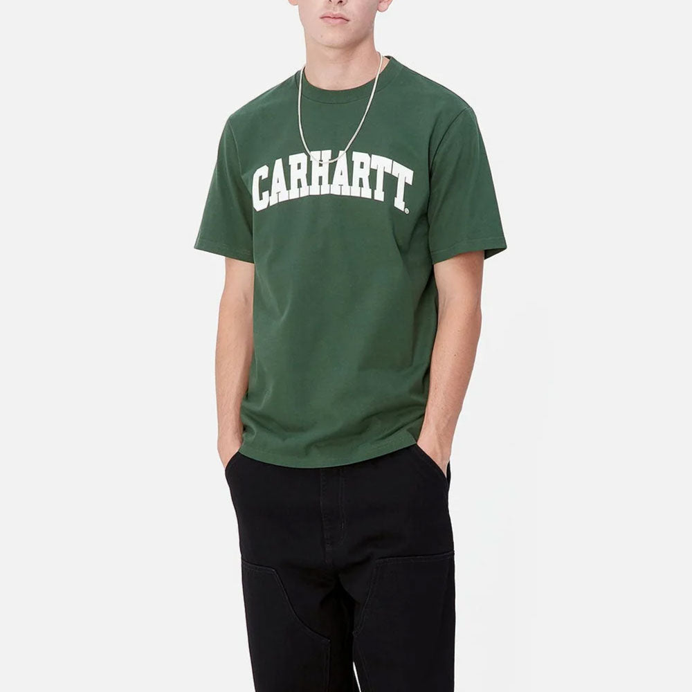 University S/S Arch Logo Tee GRN 半袖 ロゴ カレッジ Tシャツ