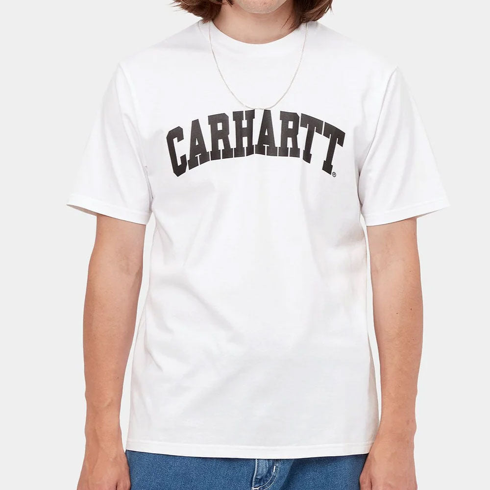 University S/S Arch Logo Tee White 半袖 ロゴ カレッジ Tシャツ