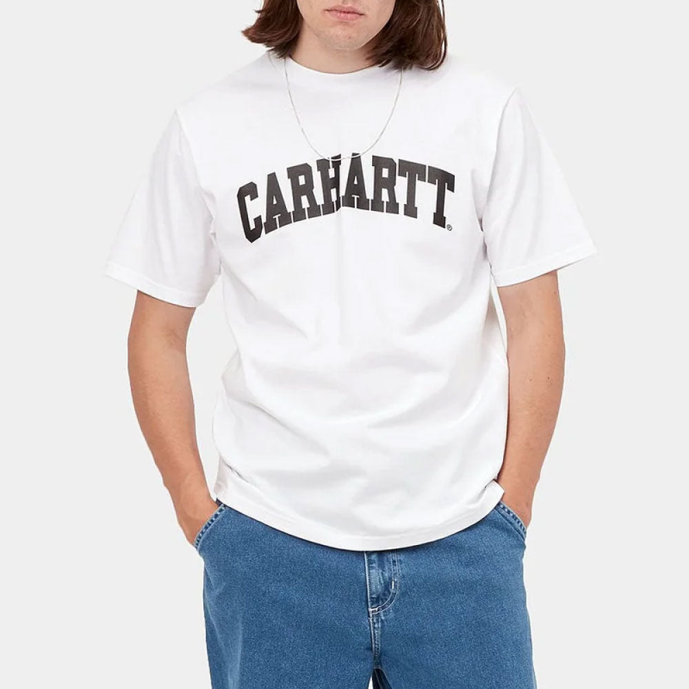 University S/S Arch Logo Tee White 半袖 ロゴ カレッジ Tシャツ