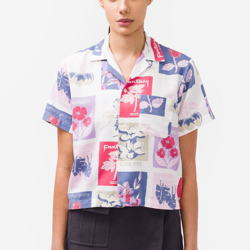 W Verdanta S/S Shirt ウィメンズ 半袖 ベーダーンタ オープン カラーシャツ White