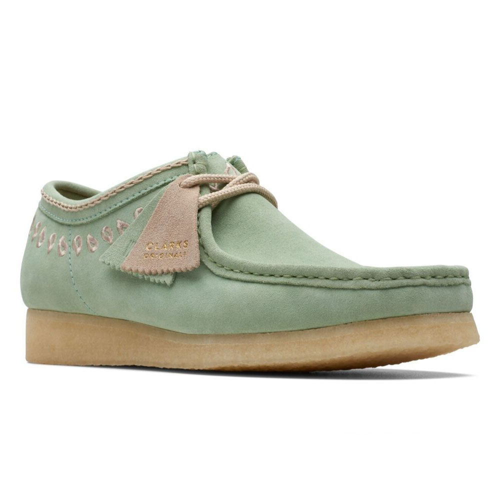 Wallabee Lo Green Embroidery オリジナルズ ワラビー ロー グリーン エンブロイダリー スエード メンズ