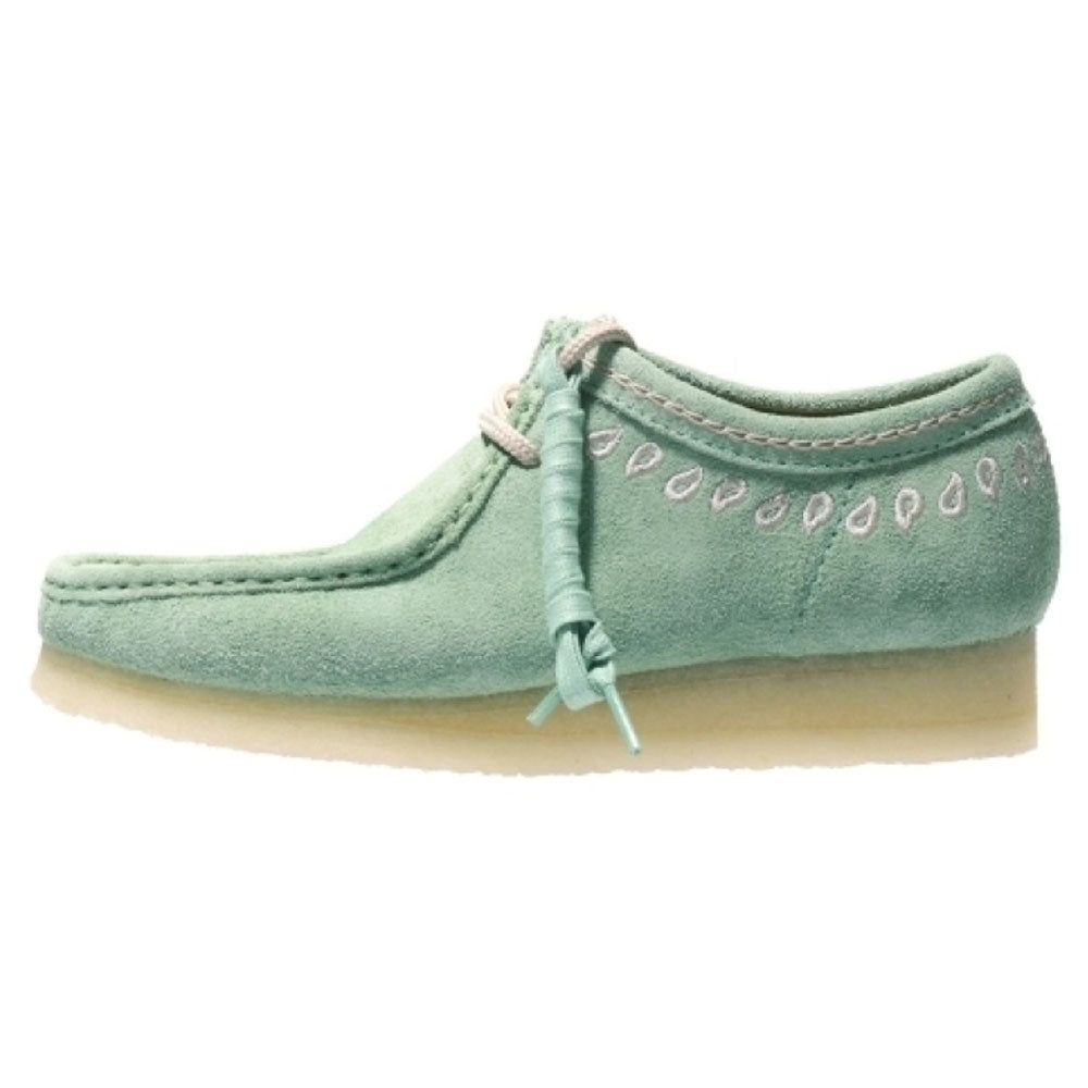 Wallabee Lo Green Embroidery オリジナルズ ワラビー ロー グリーン エンブロイダリー スエード メンズ