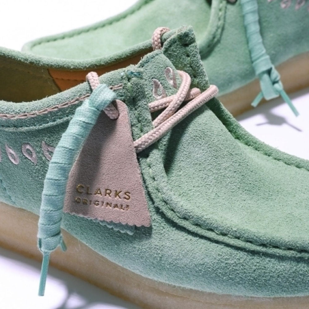 Wallabee Lo Green Embroidery オリジナルズ ワラビー ロー グリーン エンブロイダリー スエード メンズ