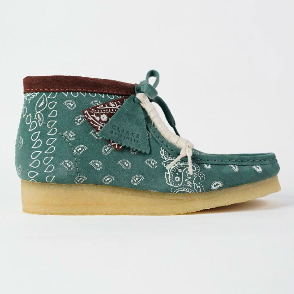 Wallabee Green Paisley オリジナルズ ワラビー ペイズリー グリーン スエード メンズ