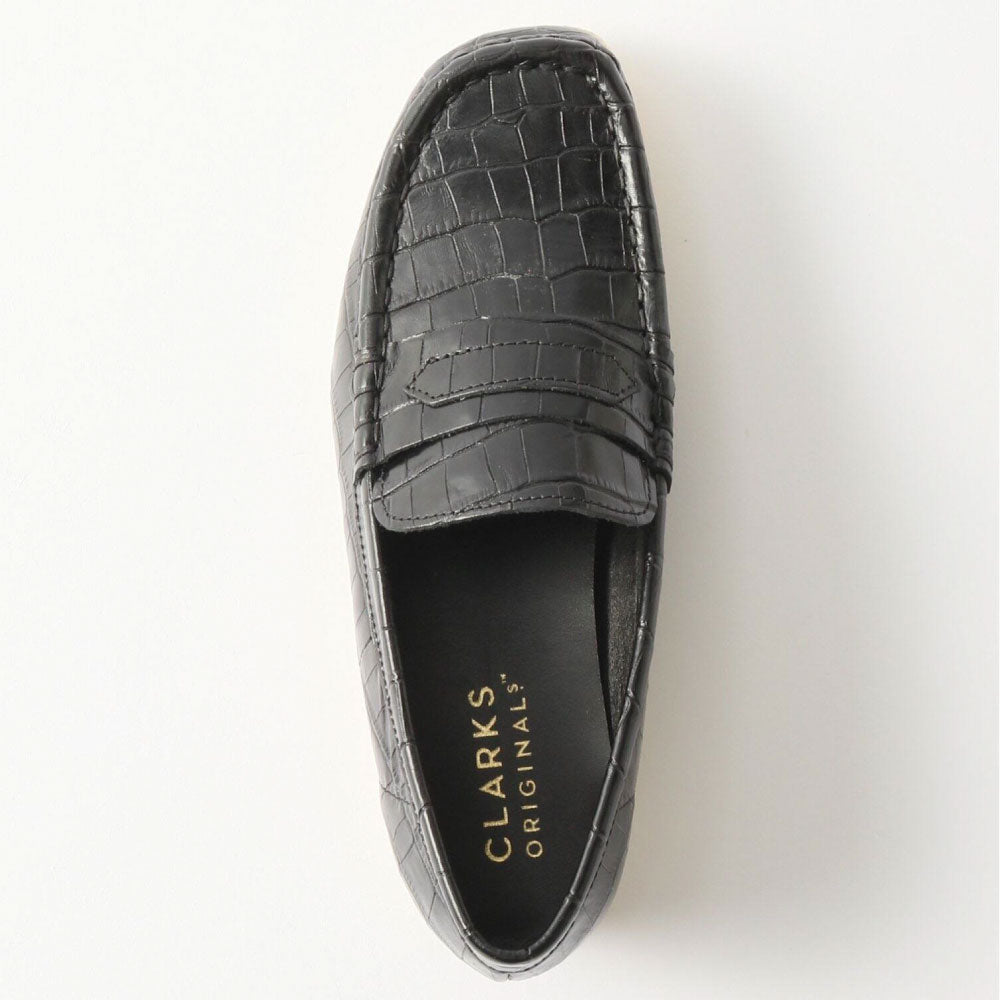 Wmns Wallabee Loafer Croc ウィメンズ レディース ワラビー ローファー ブラック クロコ