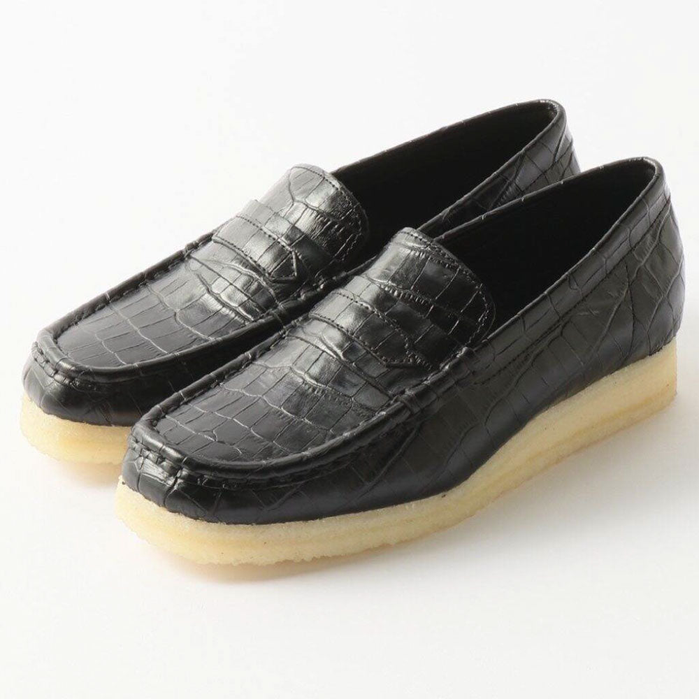 Wmns Wallabee Loafer Croc ウィメンズ レディース ワラビー ローファー ブラック クロコ