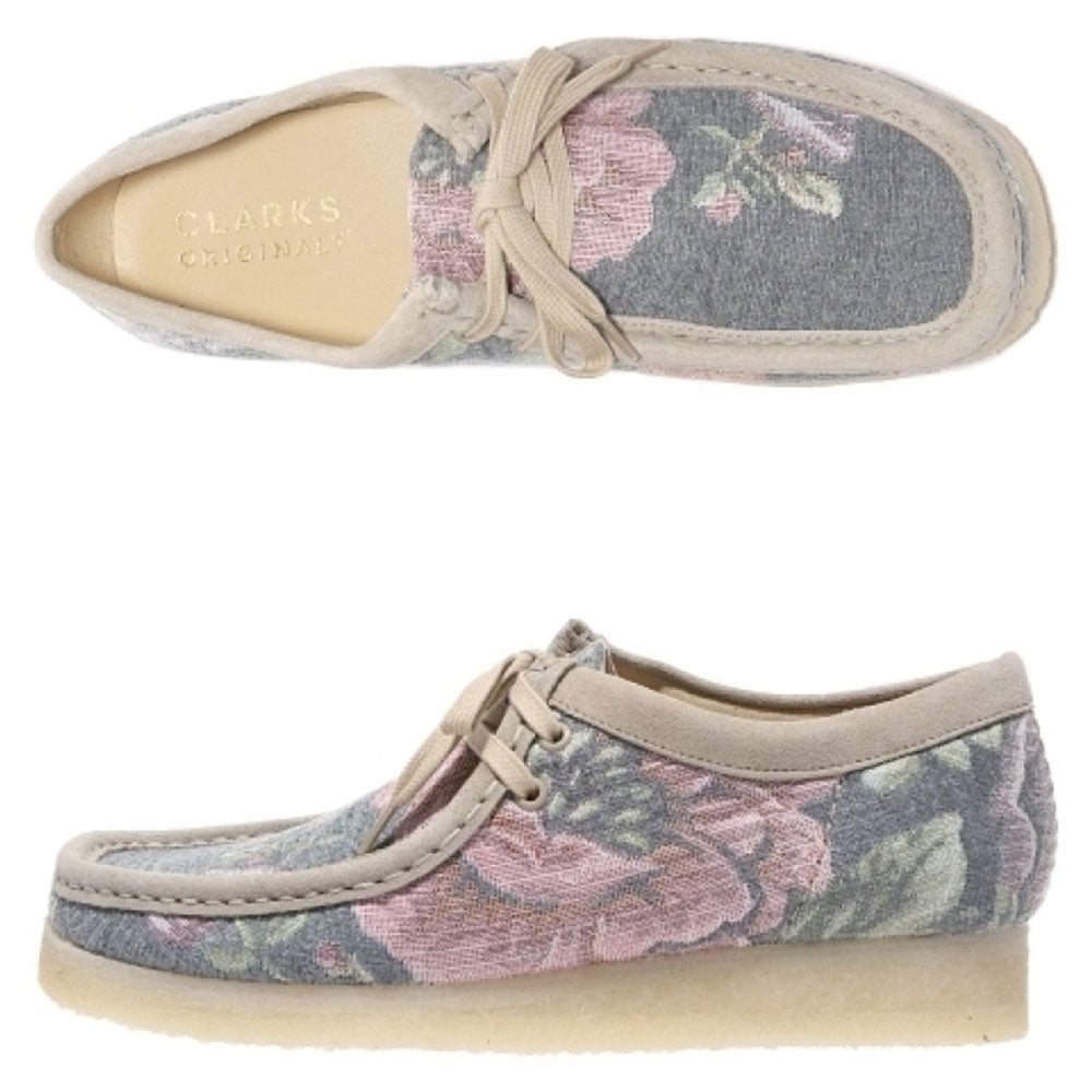 Wallabee Lo Grey Floral オリジナルズ ワラビー ロー グレー フローラル スエード メンズ