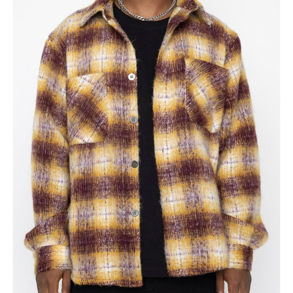 Side Slit Flannel Shirt ヘビー フランネル シャツ モヘア