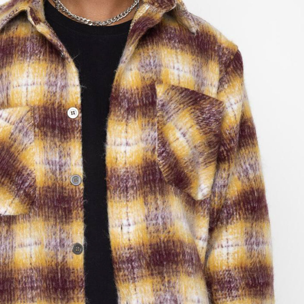 Side Slit Flannel Shirt ヘビー フランネル シャツ モヘア