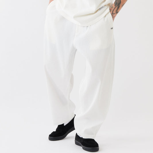 BUMBAGGY Waffle Easy Pants WHT ワッフル ワイド イージー パンツ