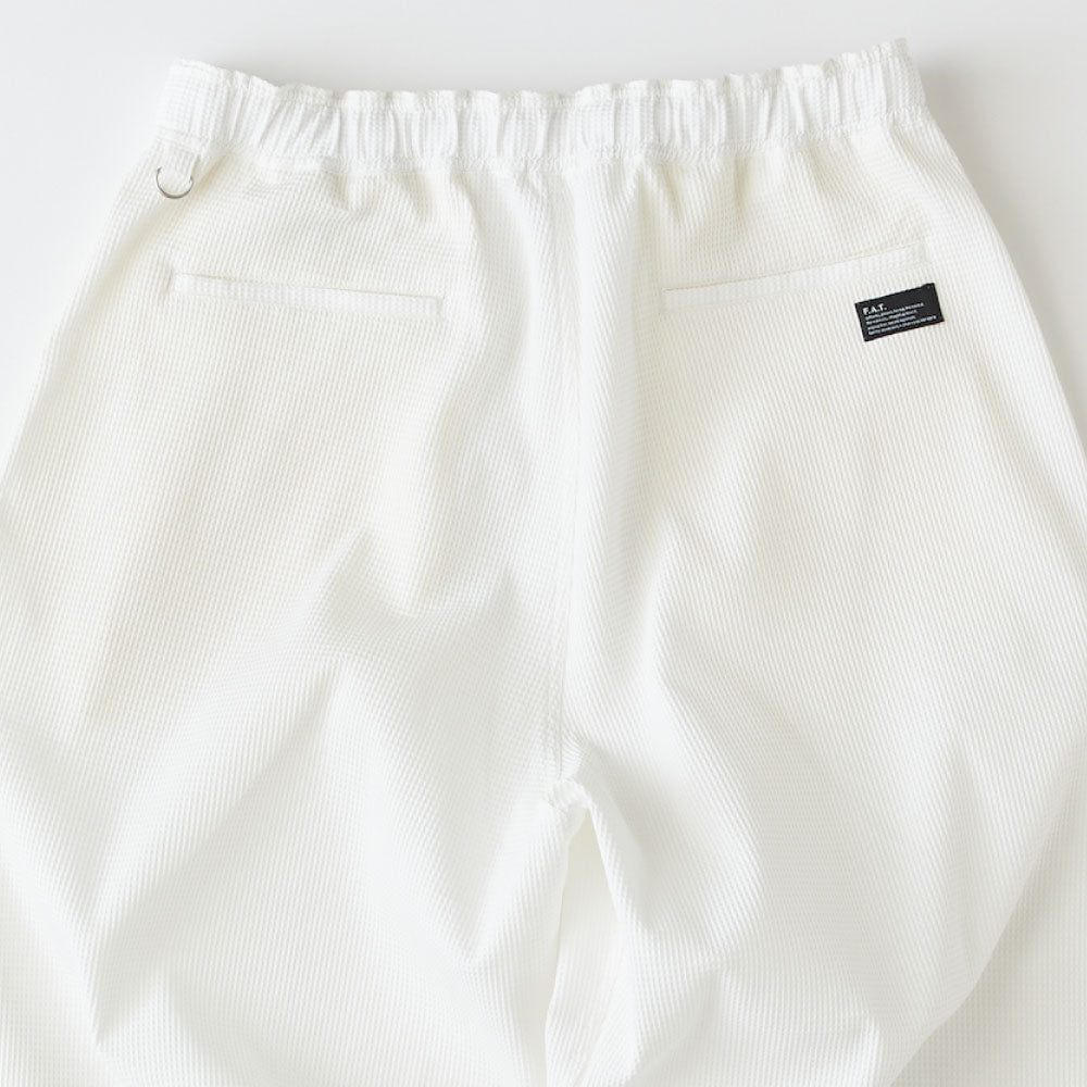 BUMBAGGY Waffle Easy Pants WHT ワッフル ワイド イージー パンツ