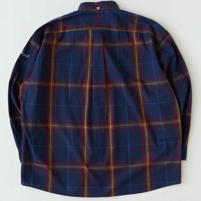 Dekachek L/S Shirt 長袖 ボタンダウン チェック シャツ Navy ネイビー