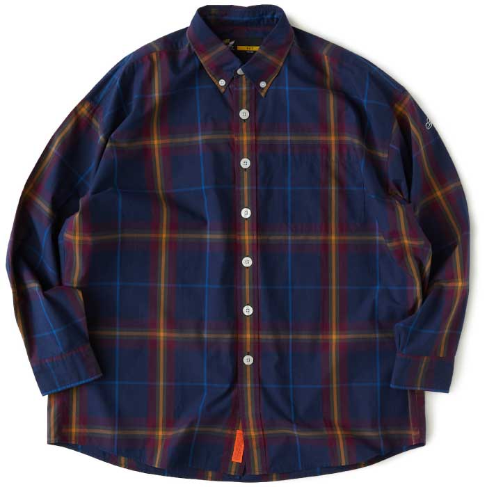 Dekachek L/S Shirt 長袖 ボタンダウン チェック シャツ Navy ネイビー