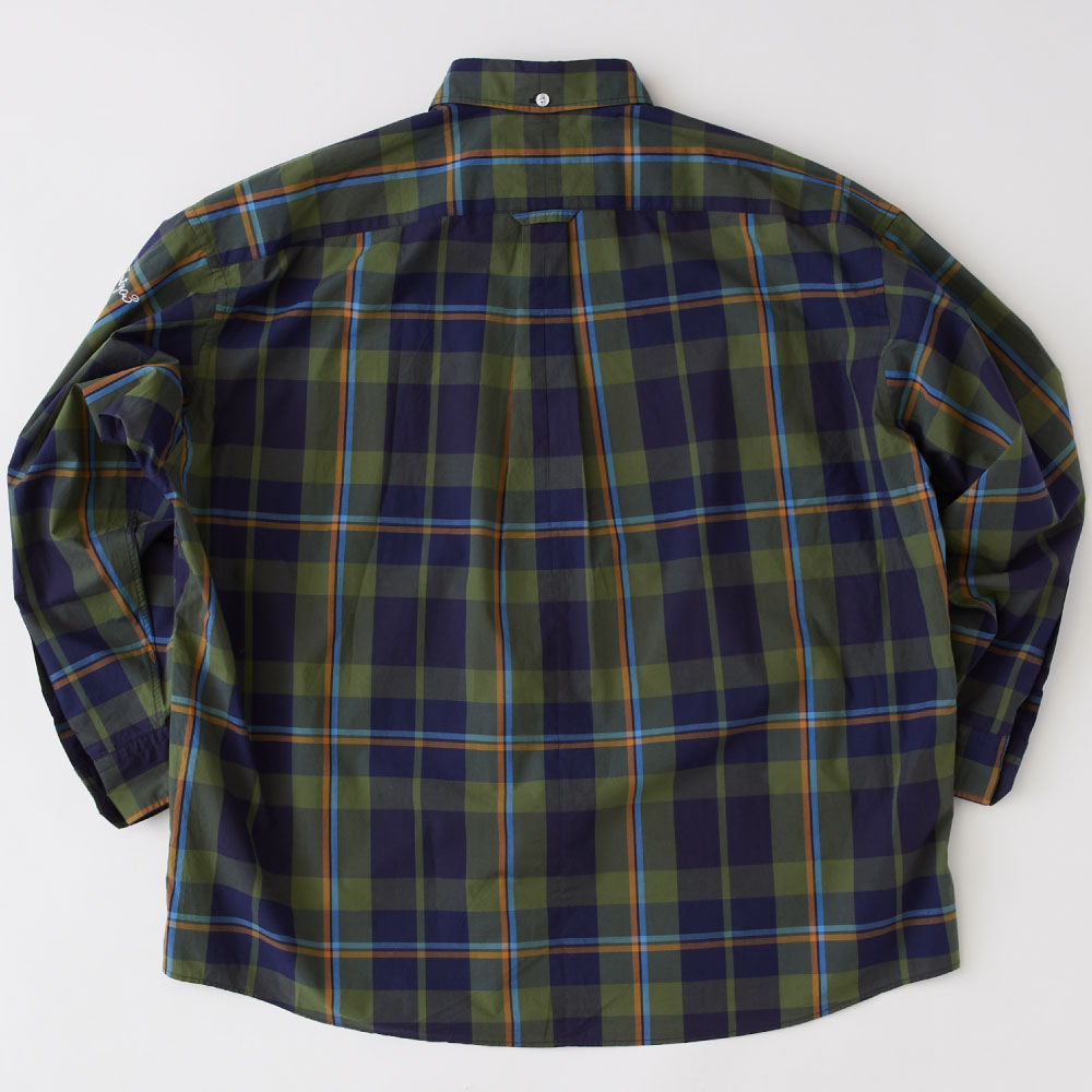 Deka Cheka L/S Shirt チェック ボタンダウン 長袖 シャツ Green