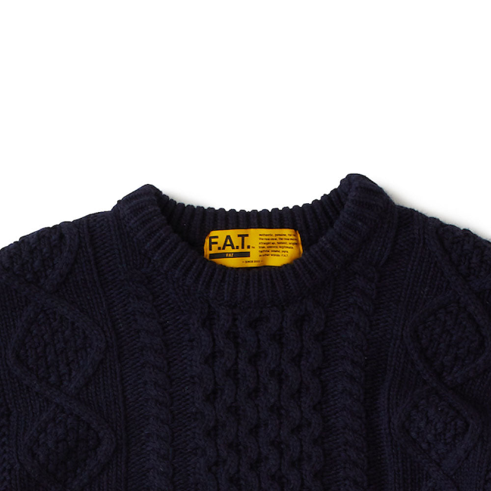 FISHARAN Fisherman Knit NVY ウールヤーン フィッシャーマン ニット