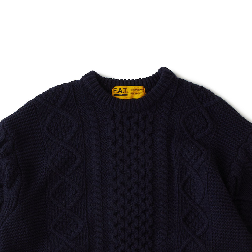 FISHARAN Fisherman Knit NVY ウールヤーン フィッシャーマン ニット