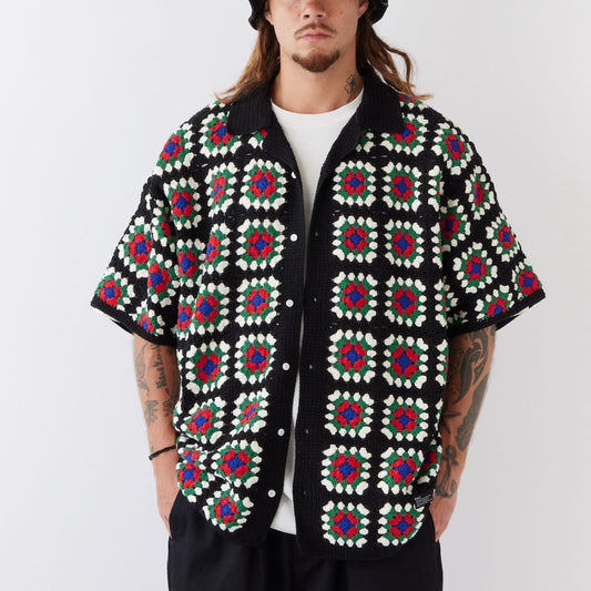 FLOCHET Knit S/S Shirts クロシェット ニット 半袖 シャツ