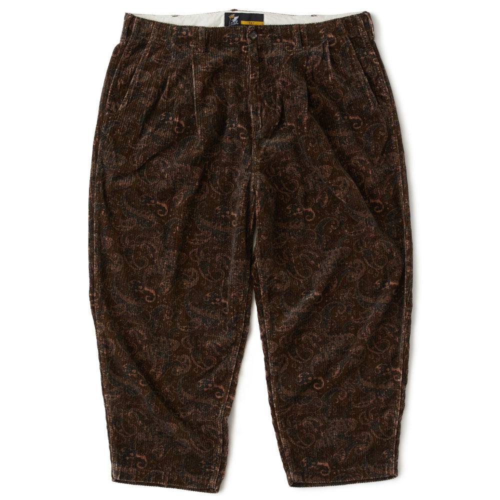 Gigacomma Paisley Corduroy Pants ペイズリー 太畝 コーデュロイ パンツ Brown