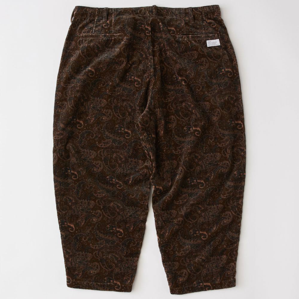 Gigacomma Paisley Corduroy Pants ペイズリー 太畝 コーデュロイ パンツ Brown