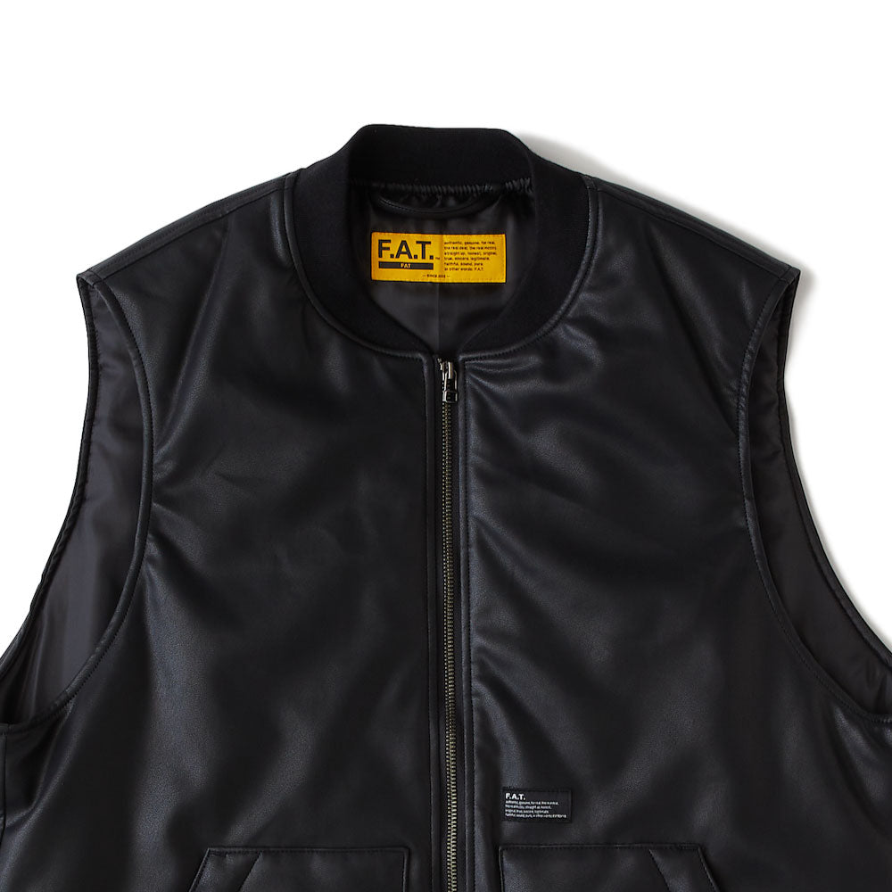 GRAINNER PU Leather Vest レザー ジップ ベスト