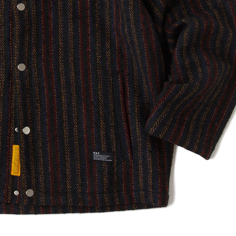 HERRINGAN Cardigan ストライプ スナップ カーディガン