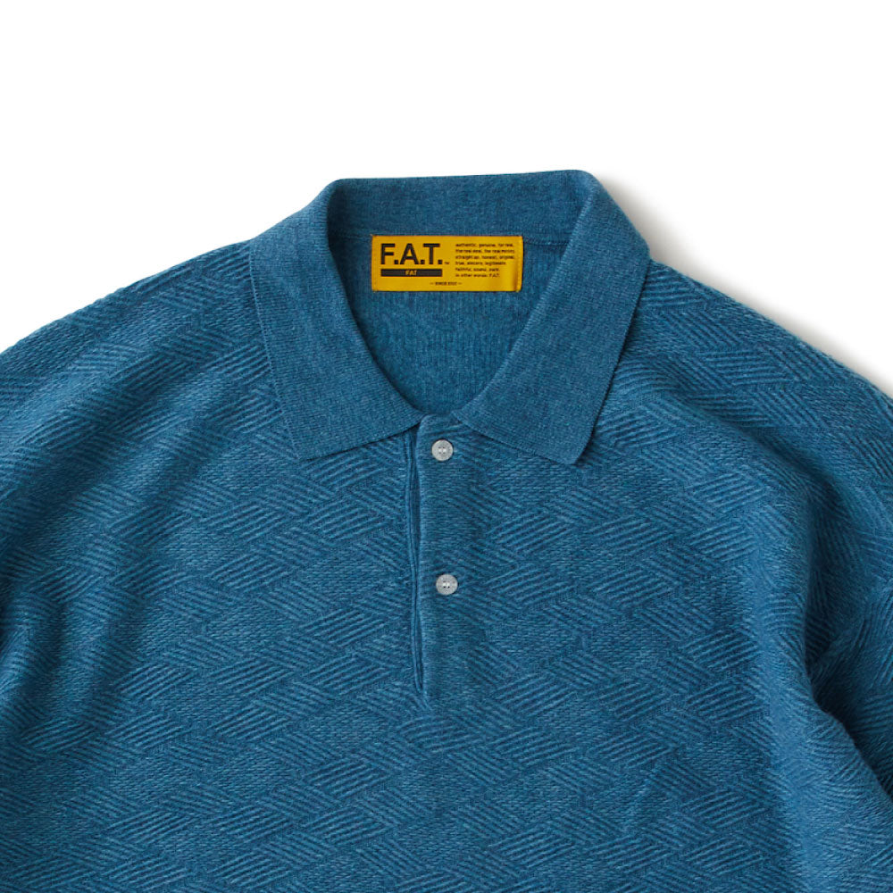 JAQWIRE L/S Knit Polo Shirts ジャガード ニット ポロ シャツ