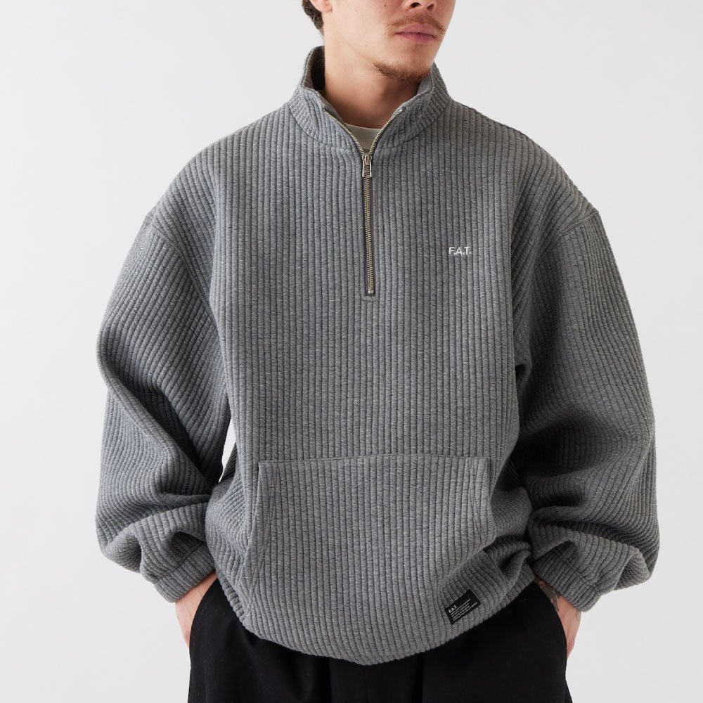 QUILHALF Quilting Half Zip Sweat Shirt GRY キルティング ハーフ ジップ スウェット シャツ