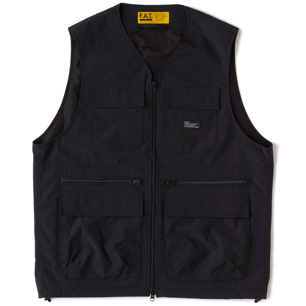 Shelliner Layere nylon zip vest BLK 3レイヤー ナイロン ジップ ベスト