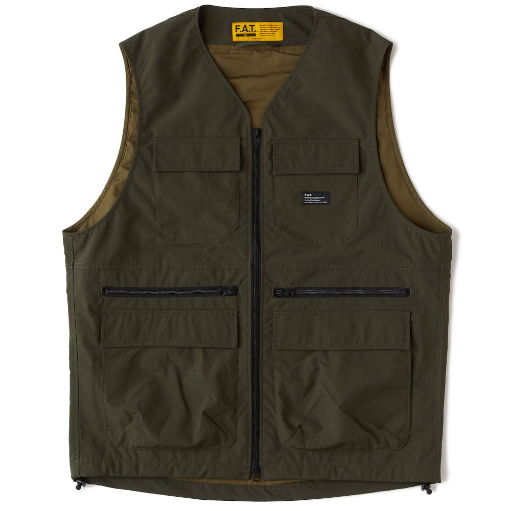 Shelliner Layere nylon zip vest OLV 3レイヤー ナイロン ジップ ベスト