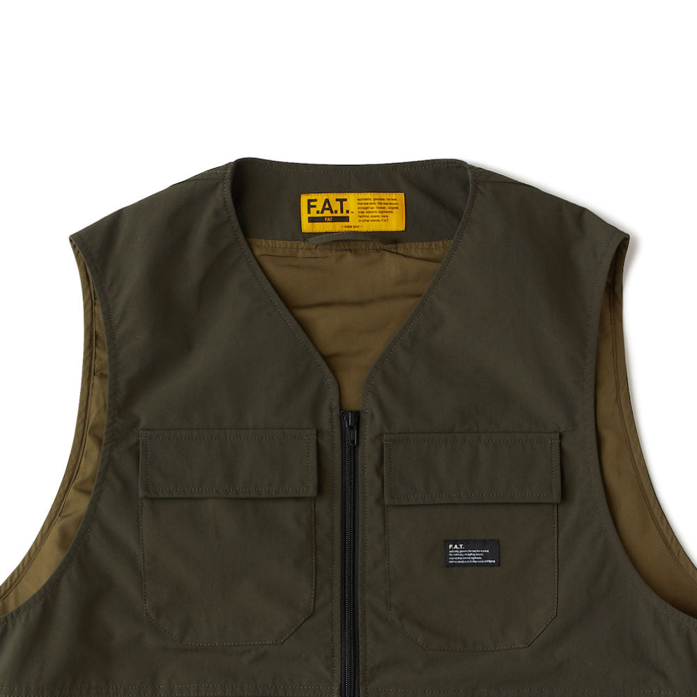 Shelliner Layere nylon zip vest OLV 3レイヤー ナイロン ジップ ベスト