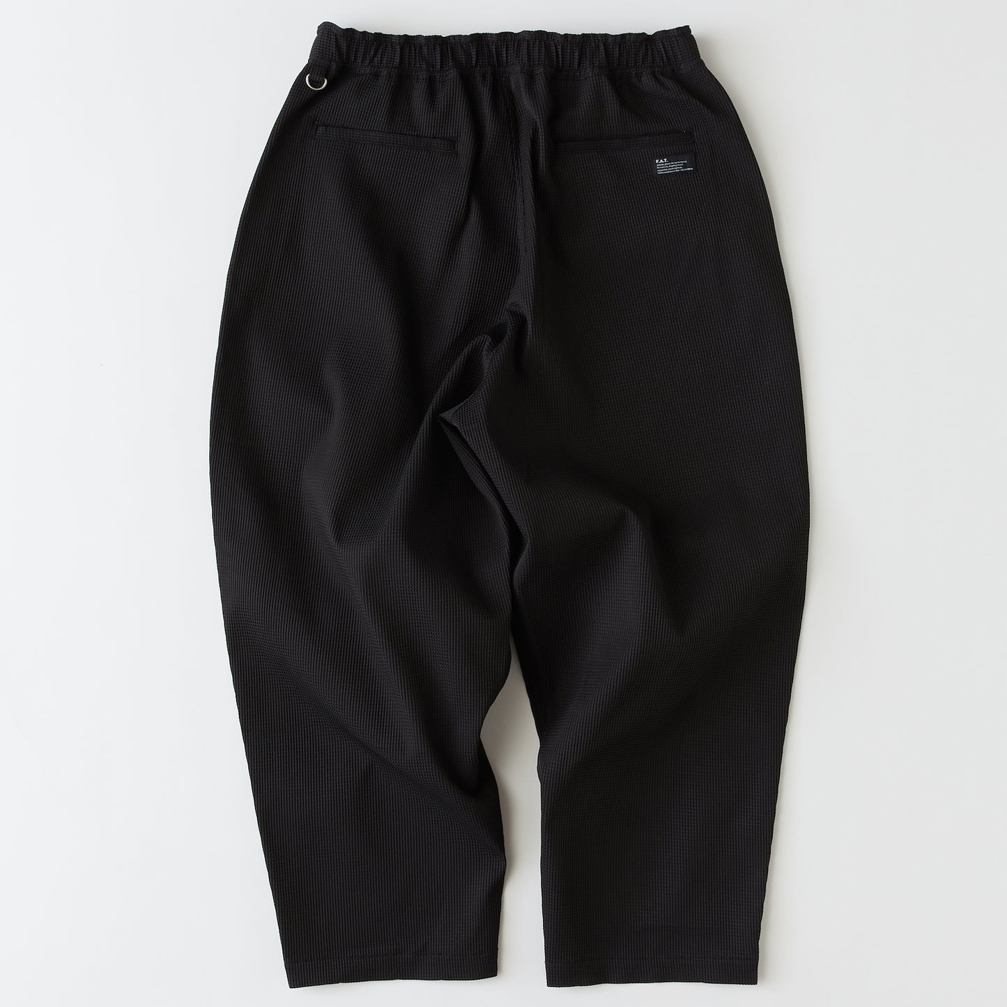 BUMBAGGY Waffle Easy Pants BLK ワッフル ワイド イージー パンツ