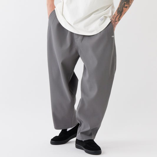 BUMBAGGY Waffle Easy Pants GRY ワッフル ワイド イージー パンツ