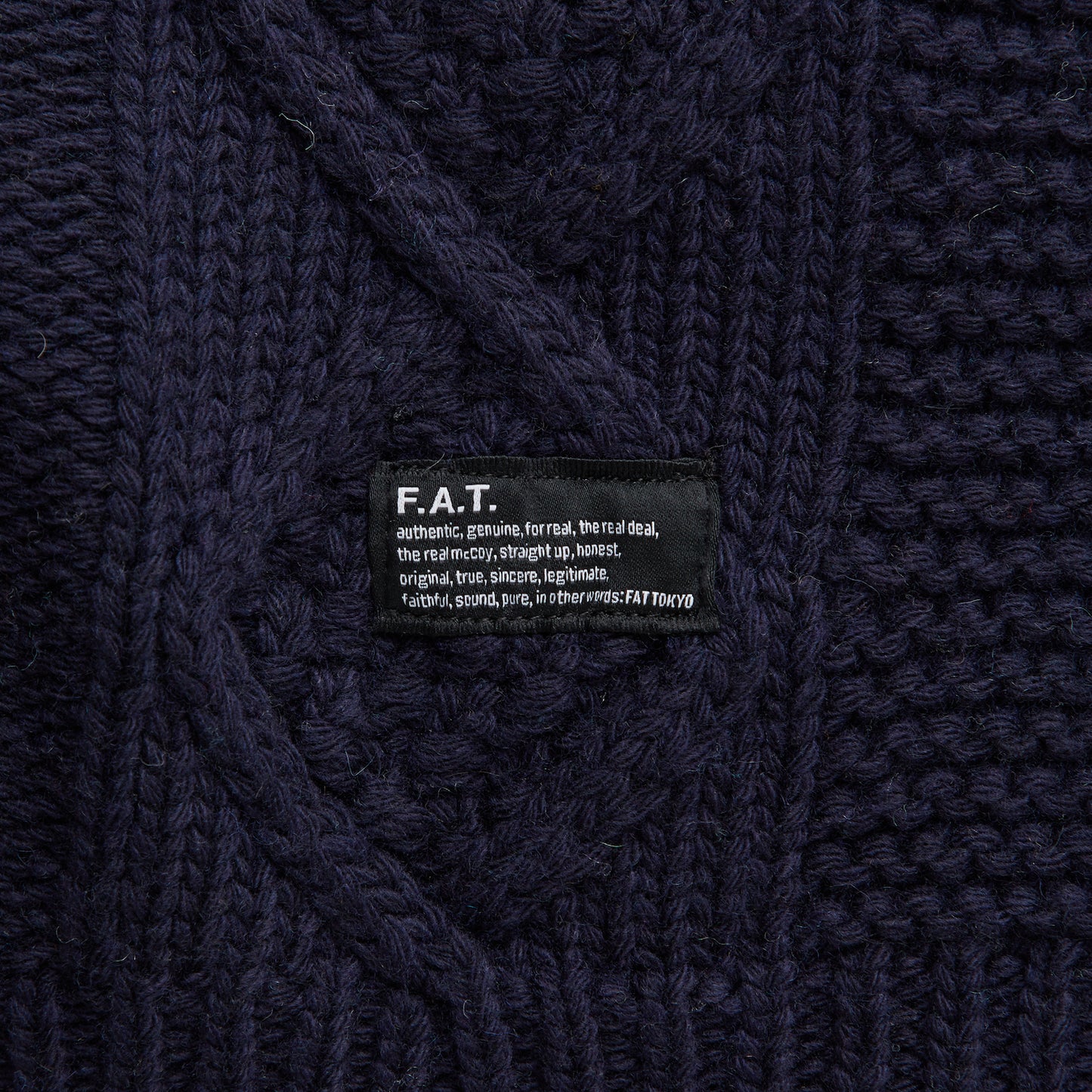 FISHARAN Fisherman Knit NVY ウールヤーン フィッシャーマン ニット